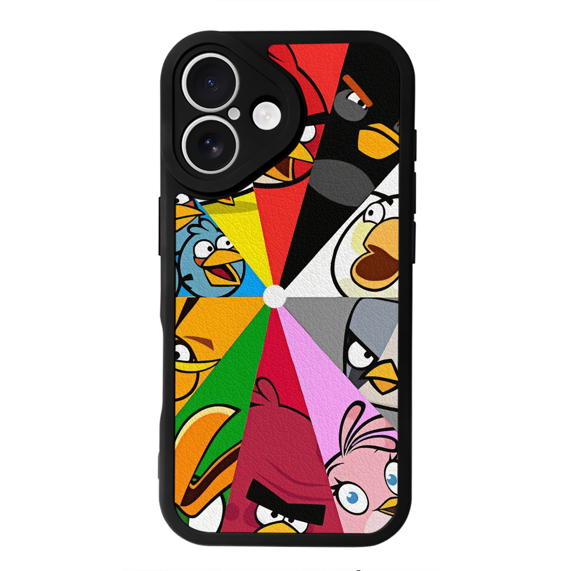 （画像用） Angry Birds アングリーバード 【iPhone 16シリーズ対応】シリコンスマホケース（レザー調） 材質：シリコン